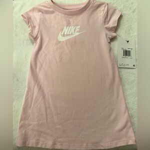 Nike Pink Logo Short Sleeve Tee Dress